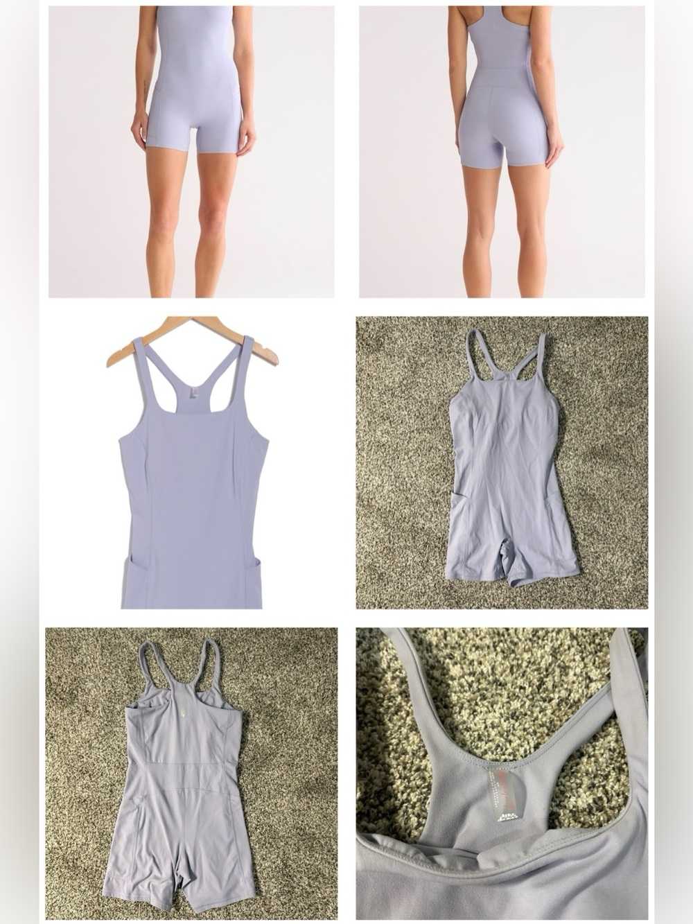 FP Movement Free People Never Better Runsie Romper - Lavender - Size S